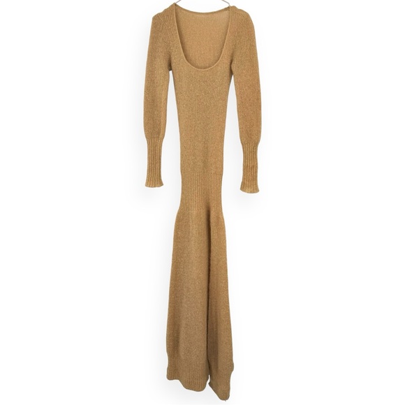 [sold] Jacquemus Beige La Robe Dao Mohair Blend Maxi Dress sz 34 - Picture 2 of 13